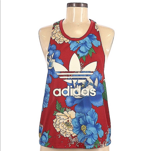 💥Rare💥Farm Rio x Adidas Originals Chita Firebird Floral leggings & tank set - Picture 3 of 9
